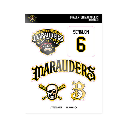 Bradenton Marauders - MILB Baseball : Jack Scanlon - Sticker Sheet-0