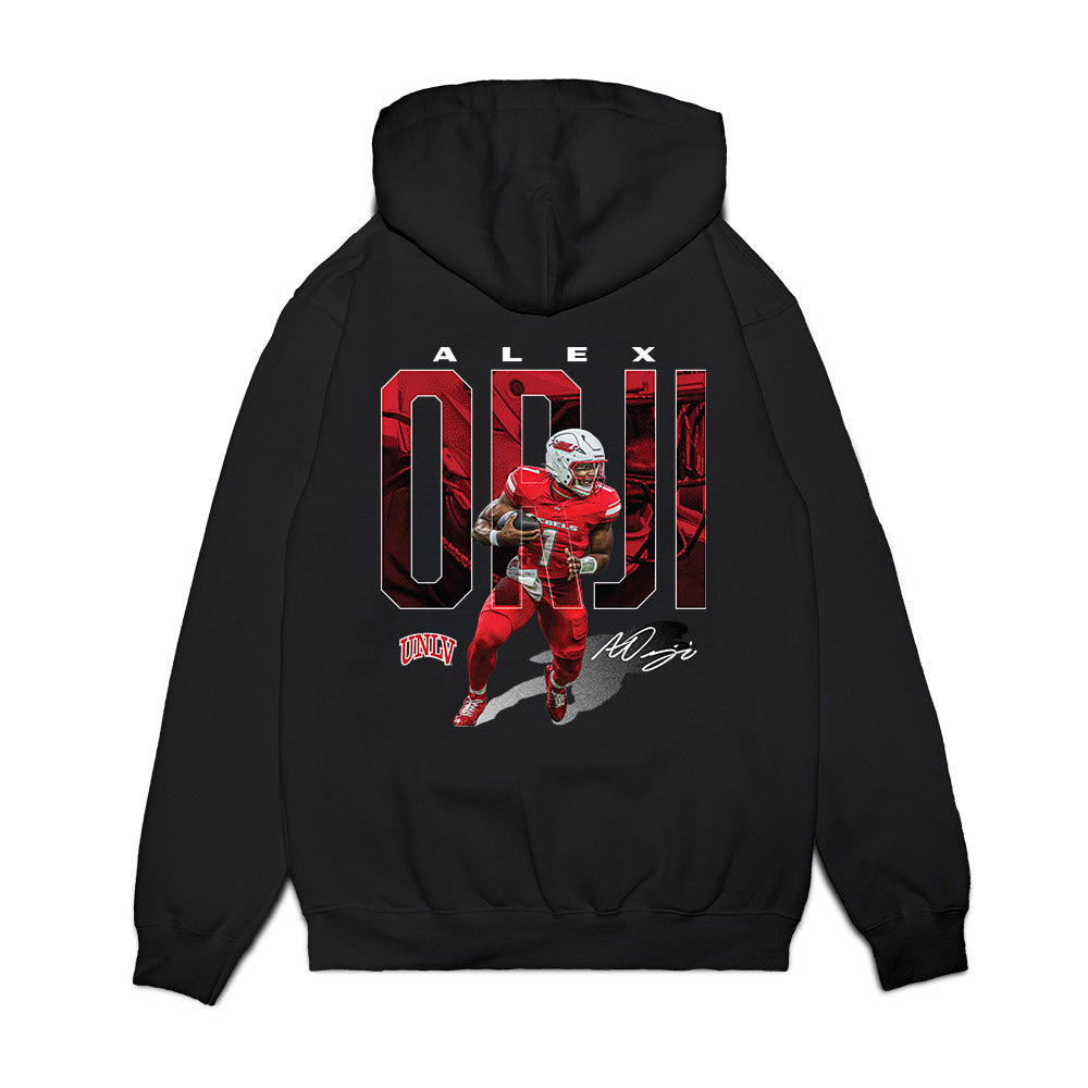 UNLV - NCAA Football : Alex Orji - Collage Premium Hooded Sweatshirt-1