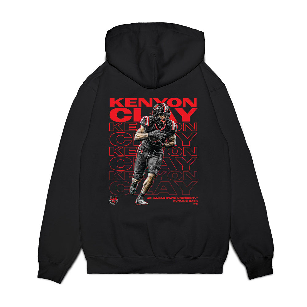 Arkansas State - NCAA Football : Kenyon Clay - Collage Premium Hooded Sweatshirt-1