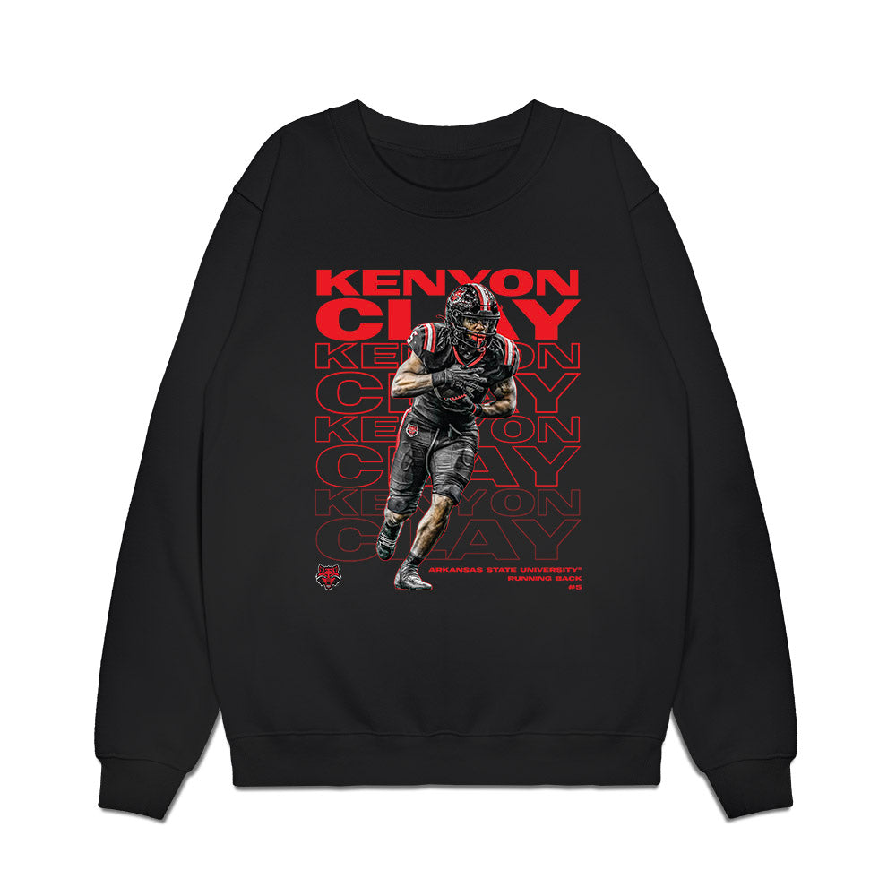Arkansas State - NCAA Football : Kenyon Clay - Collage Premium Crewneck Sweatshirt-0
