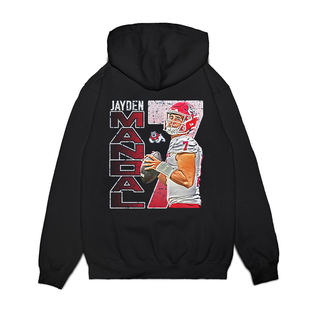 Fresno State - NCAA Football : Jayden Mandal - Collage Premium Hooded Sweatshirt-1