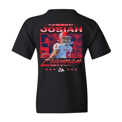Fresno State - NCAA Football : Josiah Freeman - Collage Youth T-Shirt-1
