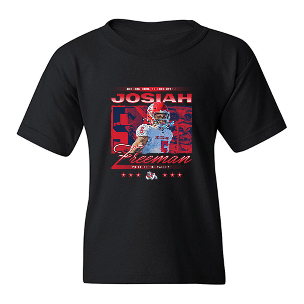 Fresno State - NCAA Football : Josiah Freeman - Collage Youth T-Shirt-0