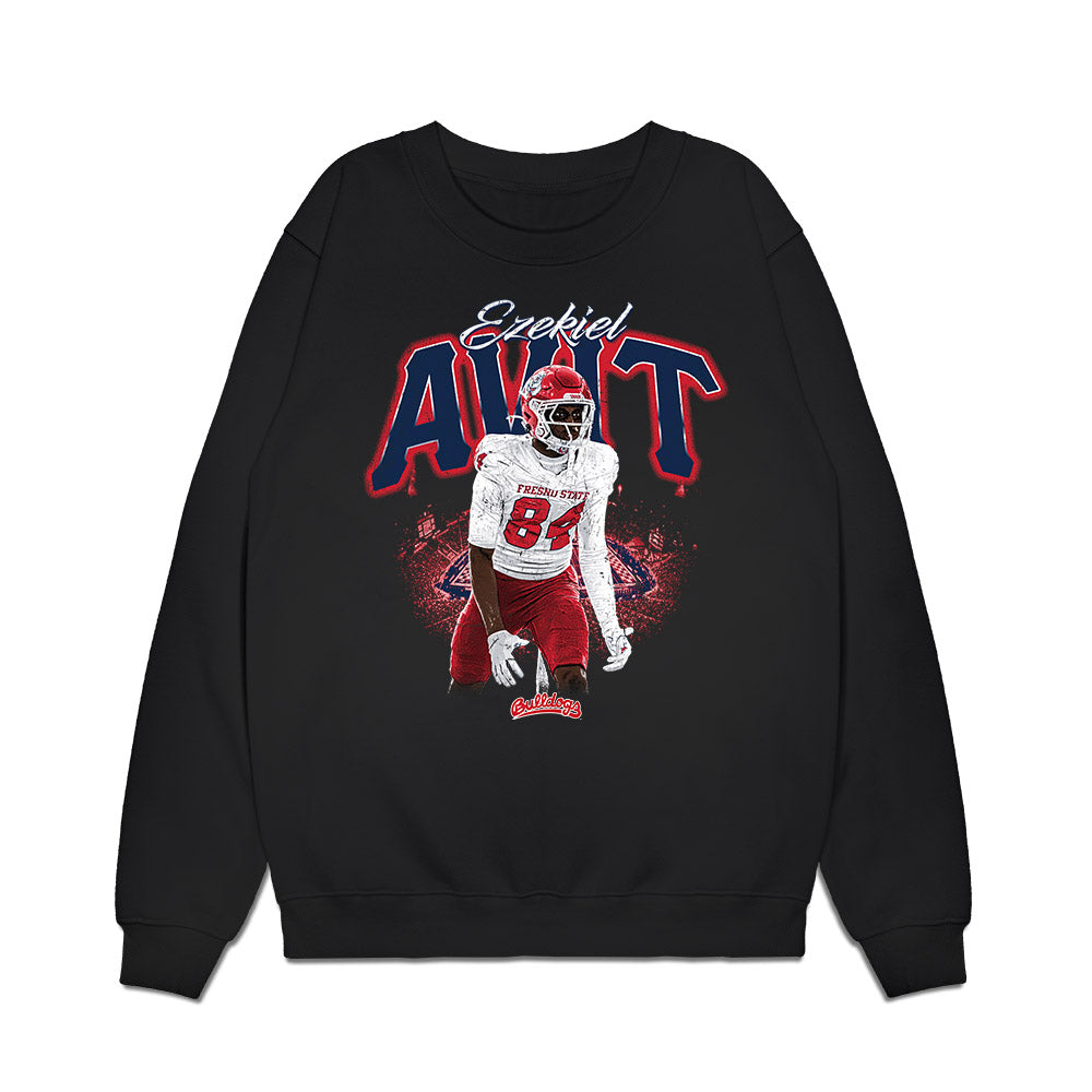 Fresno State - NCAA Football : Ezekiel Avit - Collage Premium Crewneck Sweatshirt-0