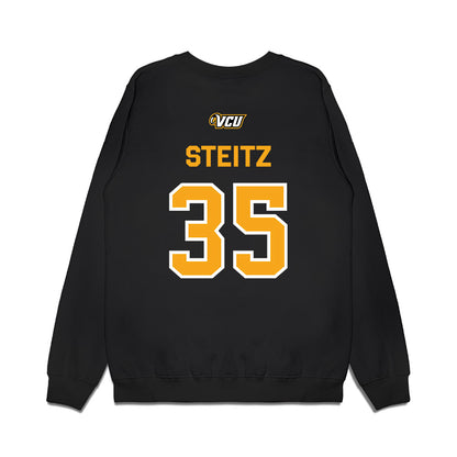 VCU - NCAA Baseball : Patrick Steitz - A10 Champion Classic Shersey Premium Crewneck Sweatshirt-1