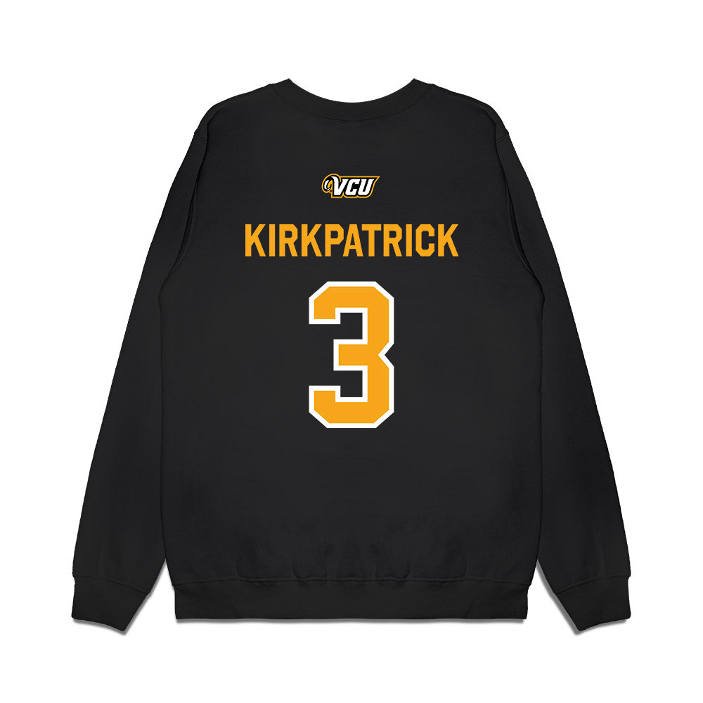 VCU - NCAA Baseball : Nate Kirkpatrick - A10 Champion Classic Shersey Premium Crewneck Sweatshirt-1