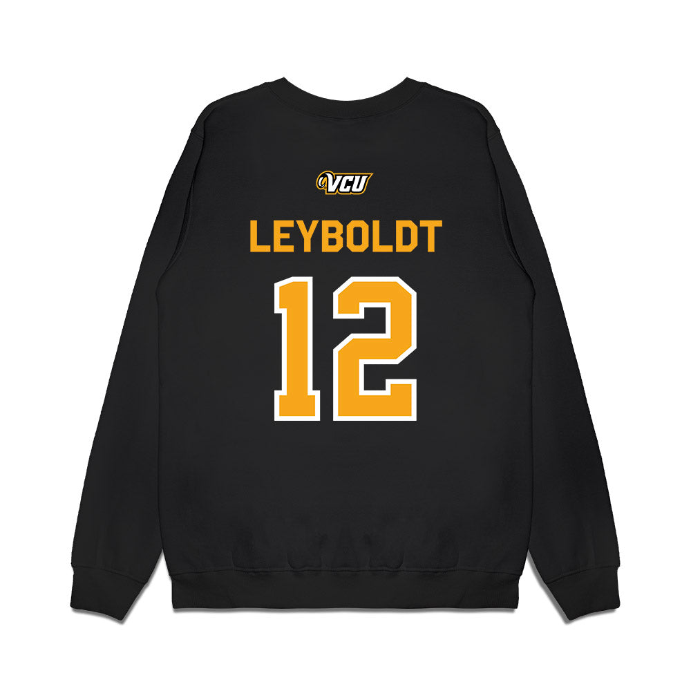 VCU - NCAA Baseball : Brody Leyboldt - A10 Champion Classic Shersey Premium Crewneck Sweatshirt-1