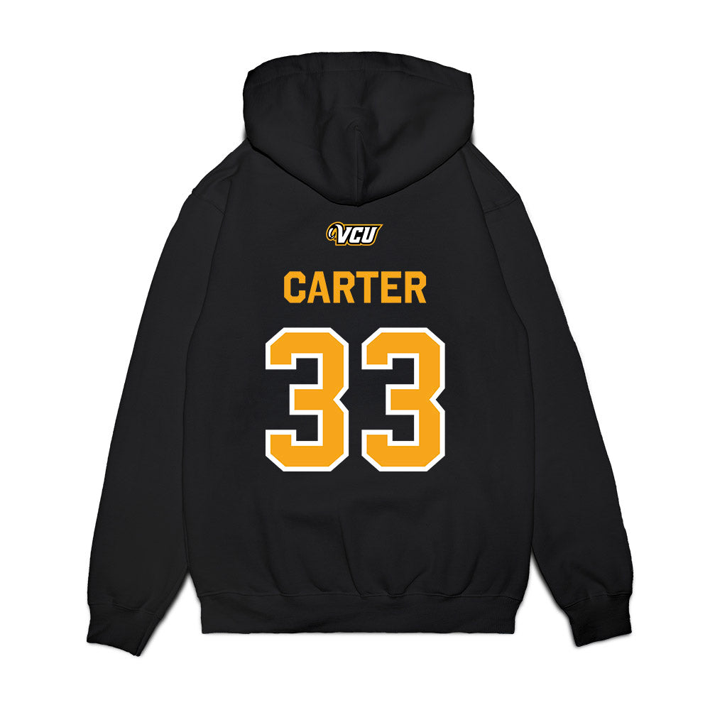 VCU - NCAA Baseball : Bryce Carter - A10 Champion Classic Shersey Premium Hooded Sweatshirt-1