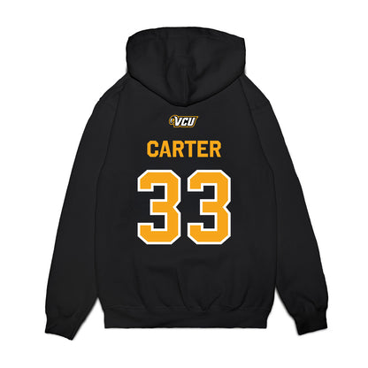 VCU - NCAA Baseball : Bryce Carter - A10 Champion Classic Shersey Premium Hooded Sweatshirt-1
