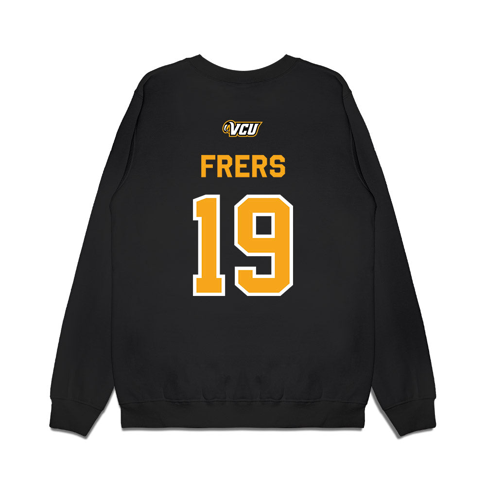 VCU - NCAA Baseball : Nick Frers - A10 Champion Classic Shersey Premium Crewneck Sweatshirt-1