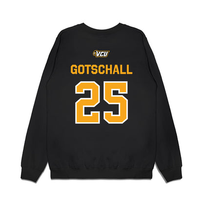 VCU - NCAA Baseball : Hunter Gotschall - A10 Champion Classic Shersey Premium Crewneck Sweatshirt-1
