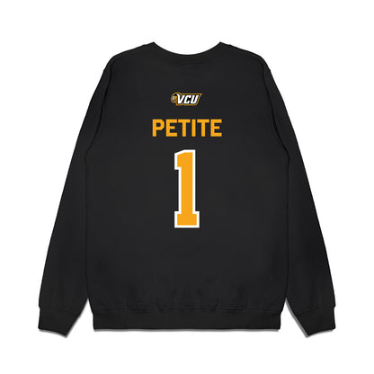 VCU - NCAA Baseball : Michael Petite - A10 Champion Classic Shersey Premium Crewneck Sweatshirt-1