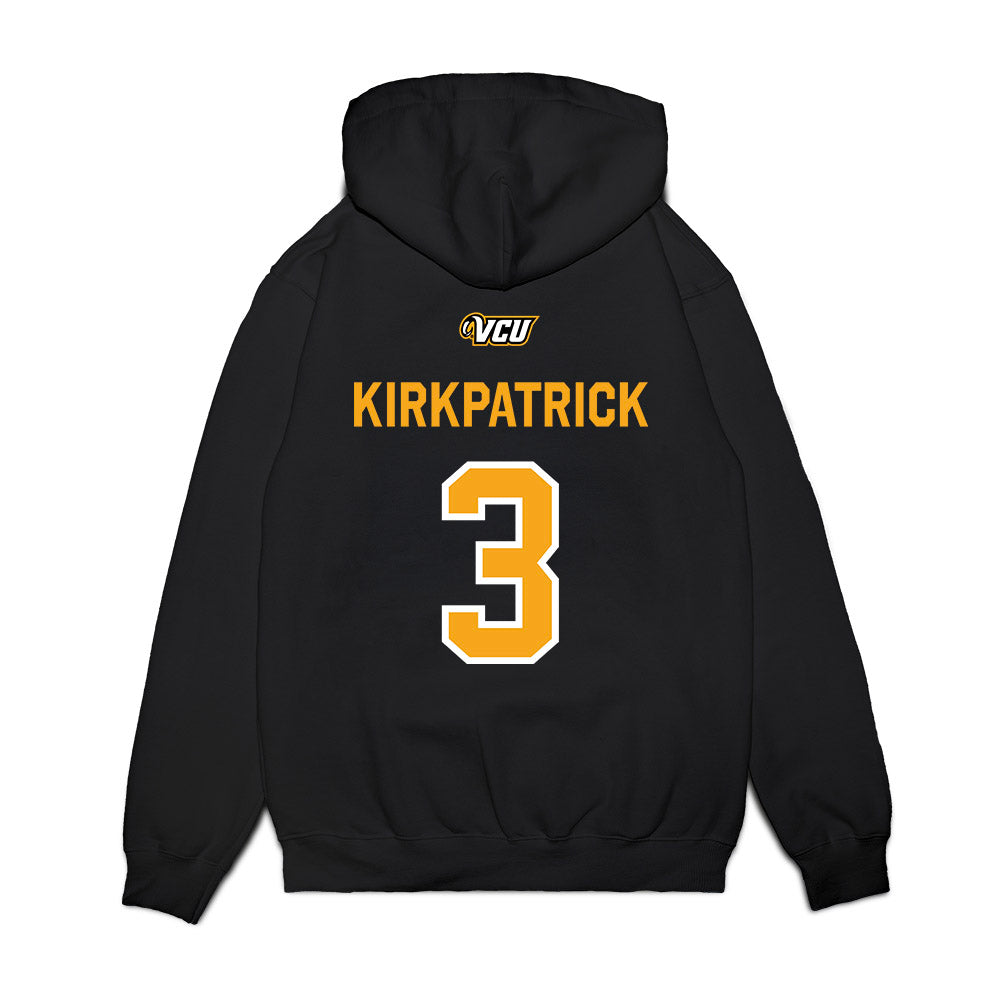 VCU - NCAA Baseball : Nate Kirkpatrick - A10 Champion Classic Shersey Premium Hooded Sweatshirt-1