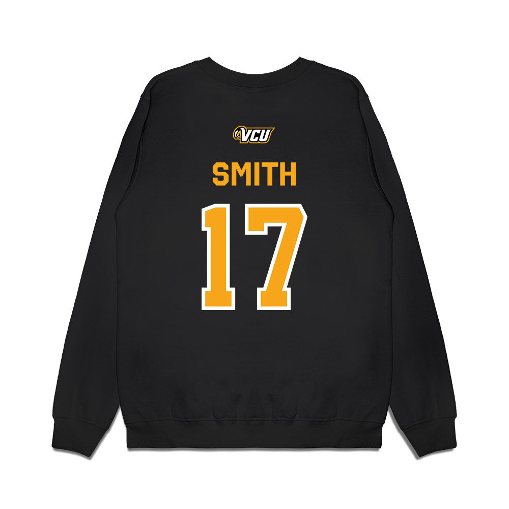 VCU - NCAA Baseball : Rex Smith - A10 Champion Classic Shersey Premium Crewneck Sweatshirt-1