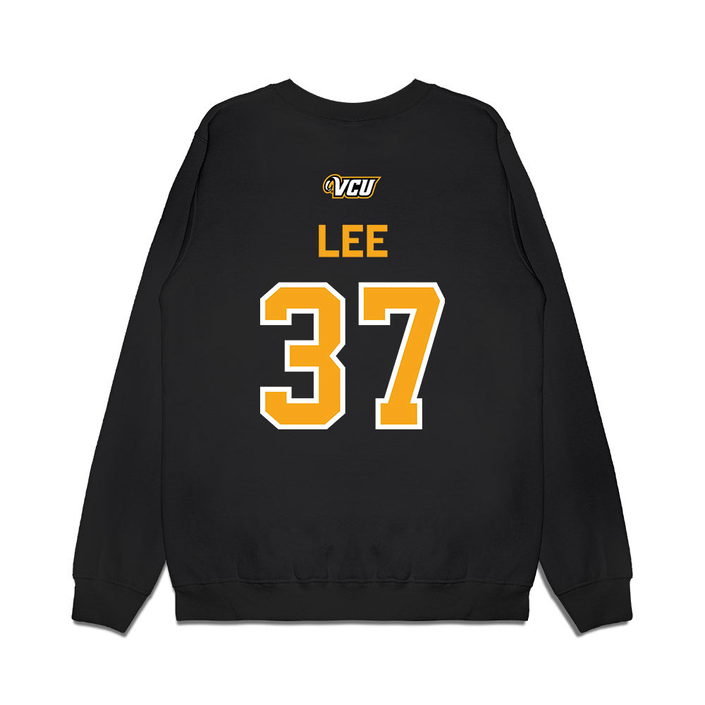 VCU - NCAA Baseball : Jacob Lee - A10 Champion Classic Shersey Premium Crewneck Sweatshirt-1