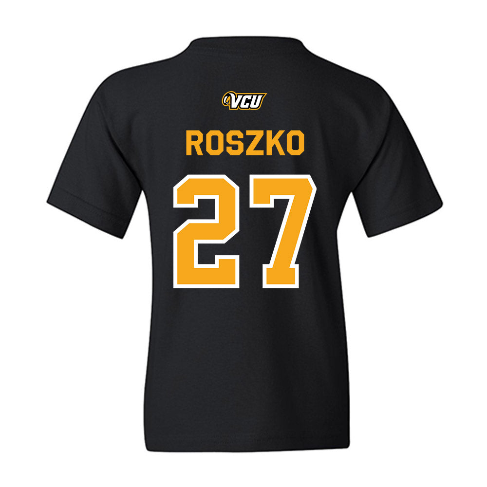 VCU - NCAA Baseball : Anthony Roszko - A10 Champion Classic Shersey Youth T-Shirt-1