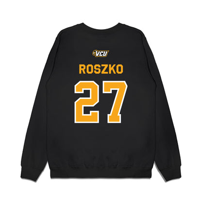 VCU - NCAA Baseball : Anthony Roszko - A10 Champion Classic Shersey Premium Crewneck Sweatshirt-1