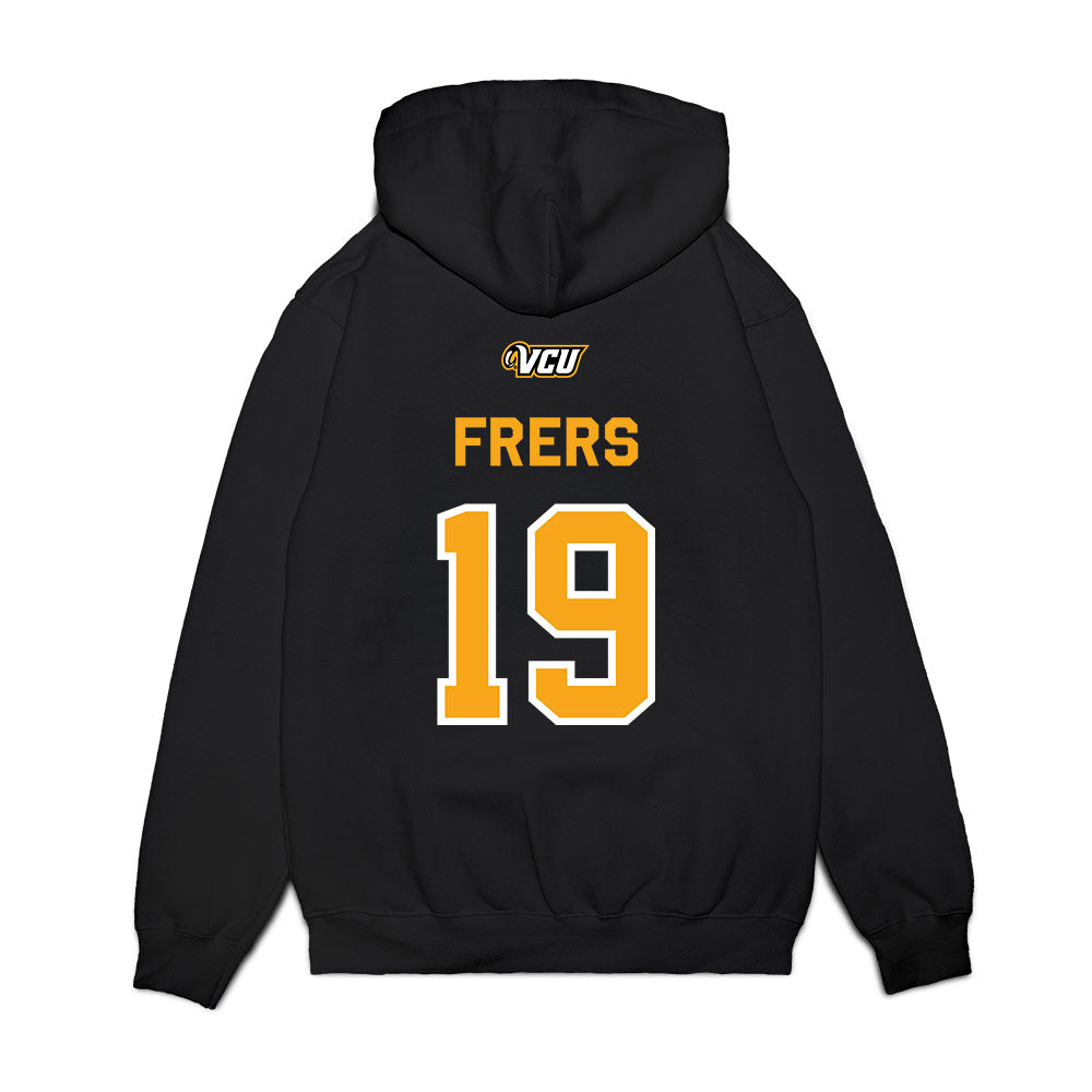 VCU - NCAA Baseball : Nick Frers - A10 Champion Classic Shersey Premium Hooded Sweatshirt-1