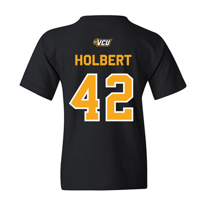 VCU - NCAA Baseball : Elias Holbert - A10 Champion Classic Shersey Youth T-Shirt-1