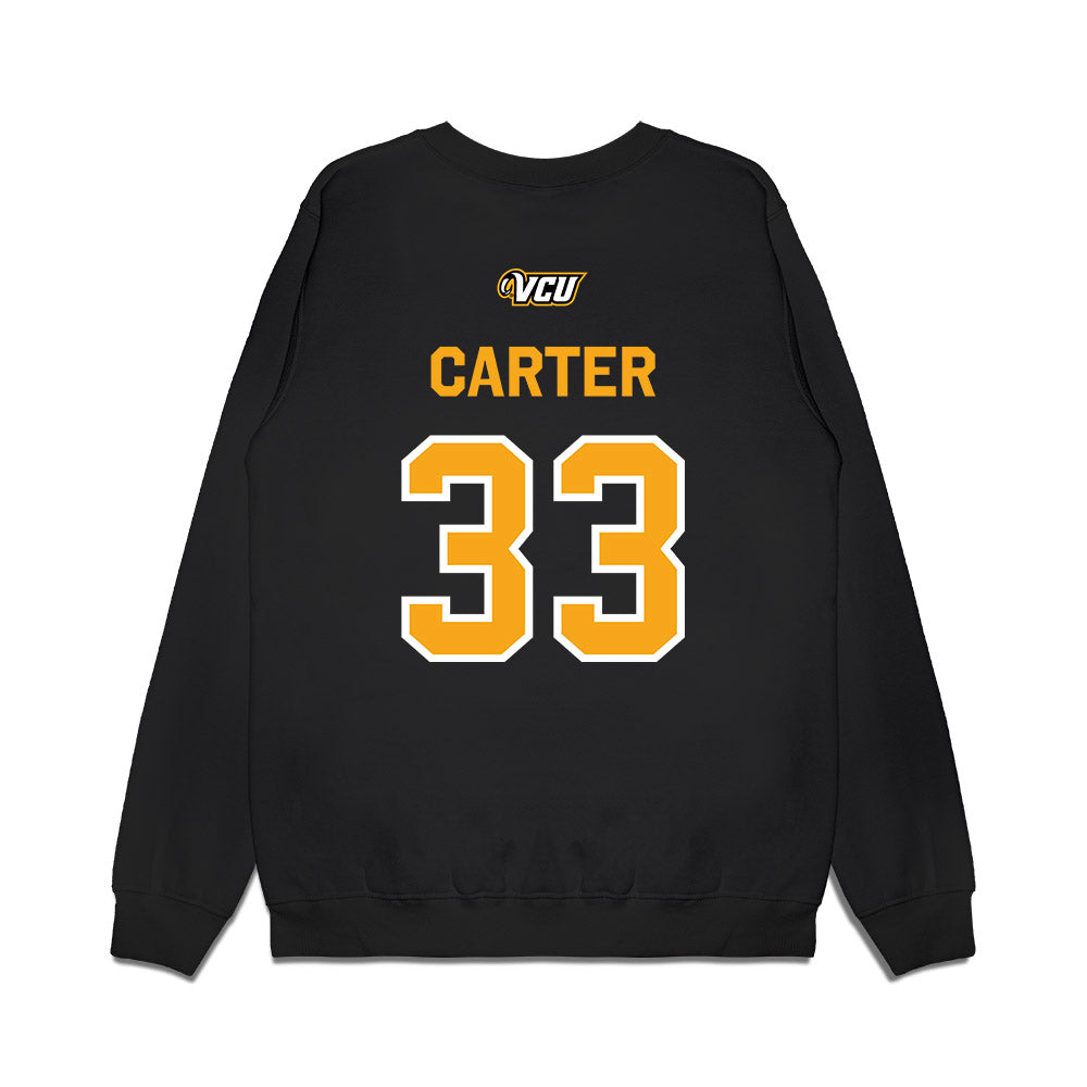 VCU - NCAA Baseball : Bryce Carter - A10 Champion Classic Shersey Premium Crewneck Sweatshirt-1