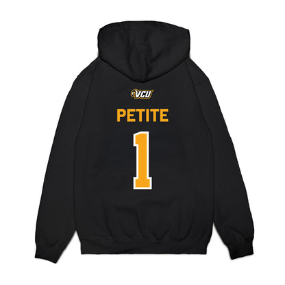 VCU - NCAA Baseball : Michael Petite - A10 Champion Classic Shersey Premium Hooded Sweatshirt-1