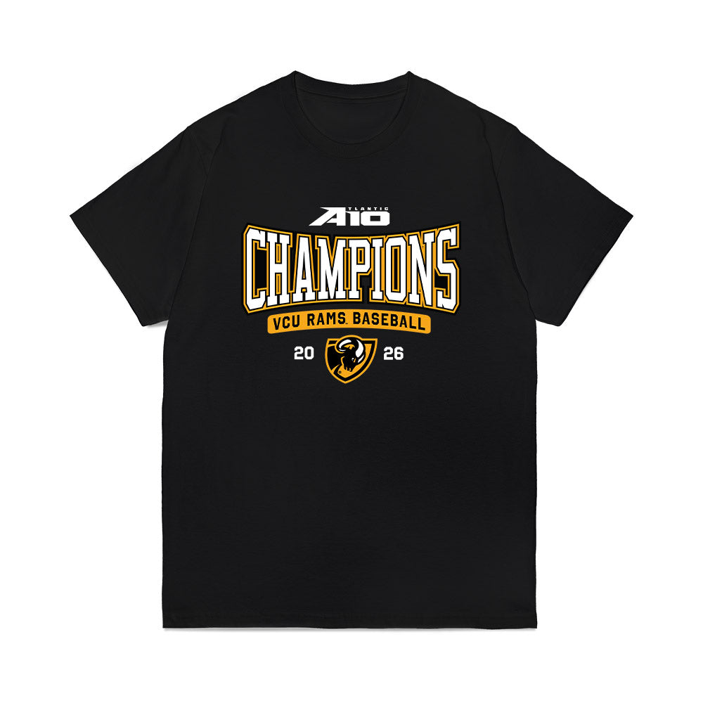 VCU - NCAA Baseball : A10 Champion Roster List Comfort Colors T-Shirt-0
