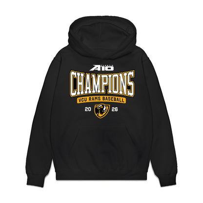 VCU - NCAA Baseball : A10 Champion Roster List Premium Hooded Sweatshirt-0