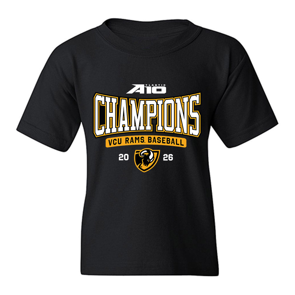VCU - NCAA Baseball : A10 Champion Roster List Youth T-Shirt-0