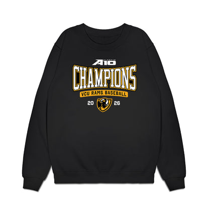 VCU - NCAA Baseball : A10 Champion Roster List Premium Crewneck Sweatshirt-0