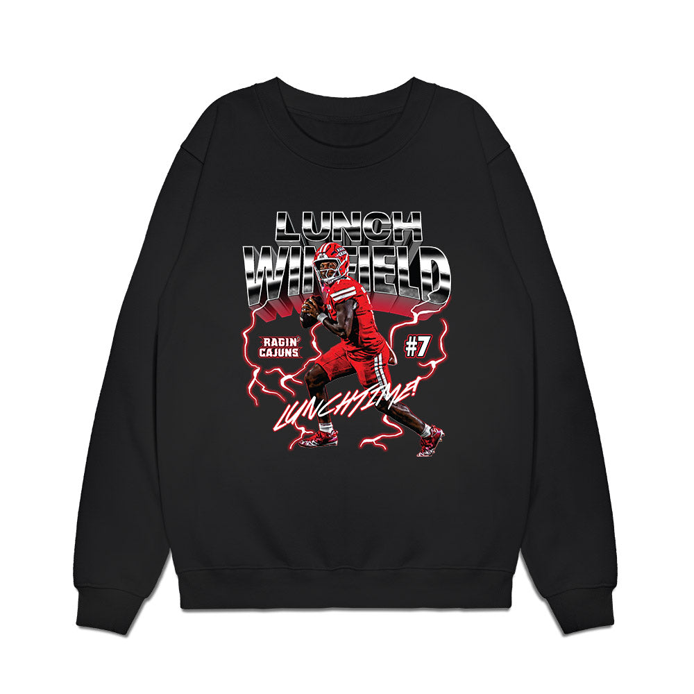 Louisiana - NCAA Football : Lunch Winfield - Collage Premium Crewneck Sweatshirt-0