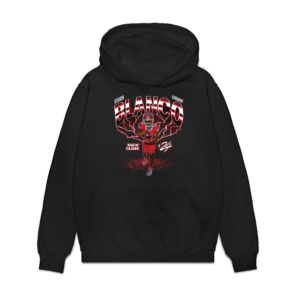 Louisiana - NCAA Football : Steven Blanco - Collage Premium Hooded Sweatshirt-0