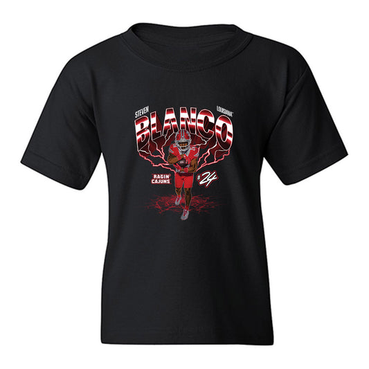 Louisiana - NCAA Football : Steven Blanco - Collage Youth T-Shirt-0