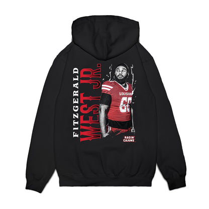 Louisiana - NCAA Football : Fitzgerald West Jr. - Collage Premium Hooded Sweatshirt-1