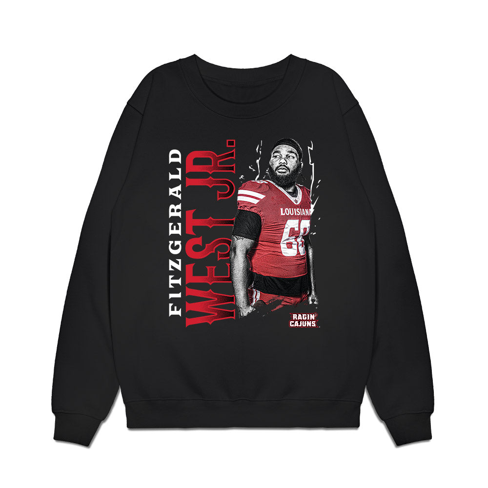 Louisiana - NCAA Football : Fitzgerald West Jr. - Collage Premium Crewneck Sweatshirt-0