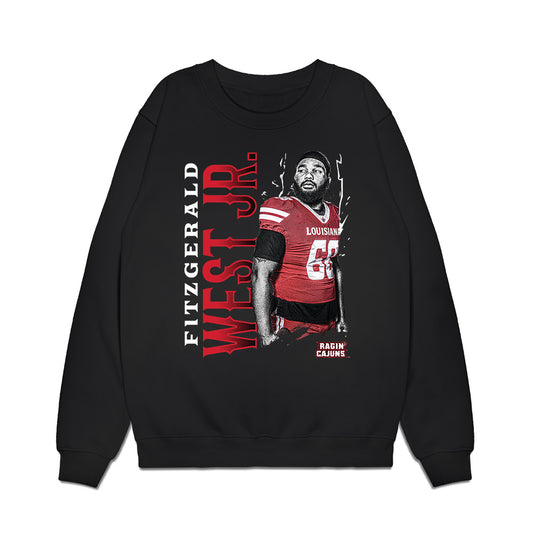 Louisiana - NCAA Football : Fitzgerald West Jr. - Collage Premium Crewneck Sweatshirt-0
