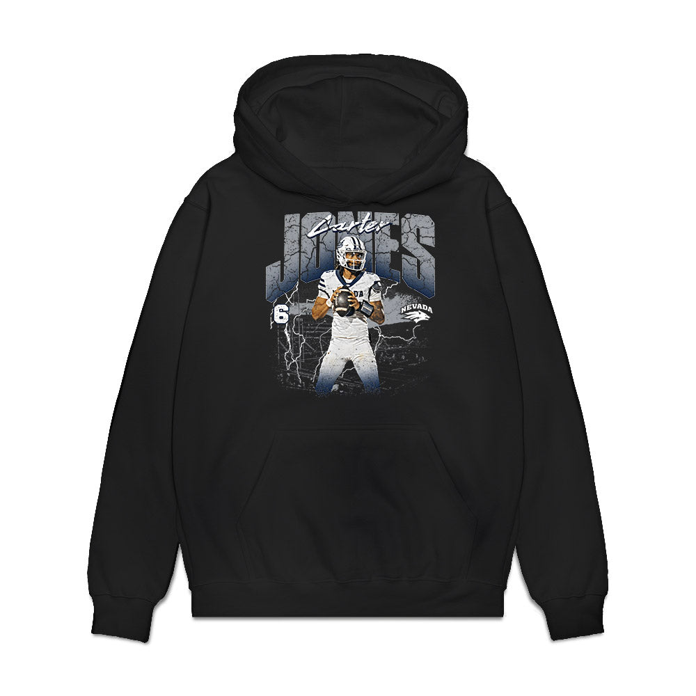 Nevada - NCAA Football : Carter Jones - Collage Premium Hooded Sweatshirt-0