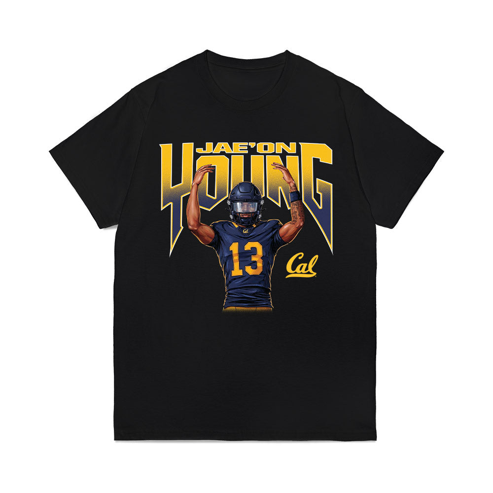 UC Berkeley - NCAA Football : Jae'on Young - Collage Comfort Colors T-Shirt-0