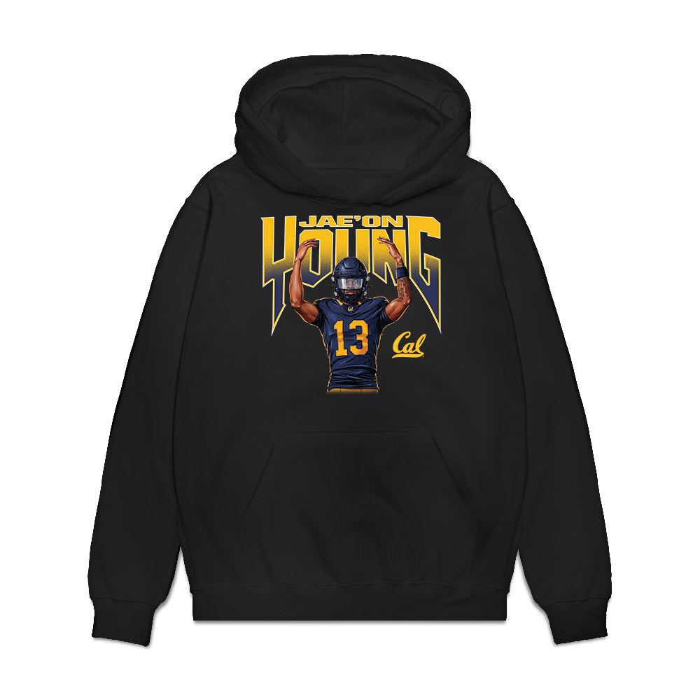 UC Berkeley - NCAA Football : Jae'on Young - Collage Premium Hooded Sweatshirt-0