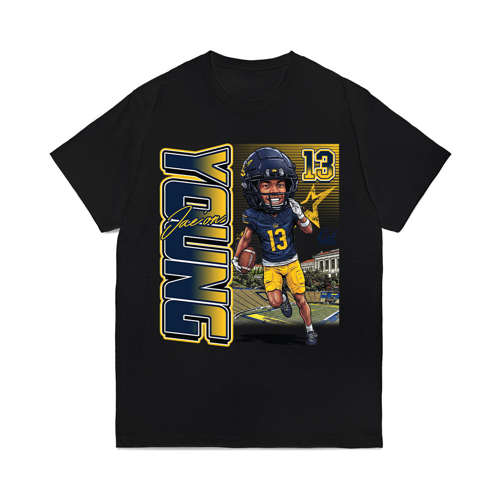 UC Berkeley - NCAA Football : Jae'on Young - Bobblehead Design Comfort Colors T-Shirt-0