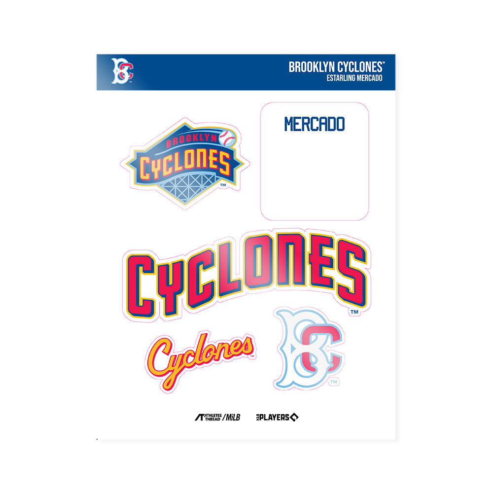 Brooklyn Cyclones - MILB Baseball : Estarling Mercado - Sticker Sheet-0