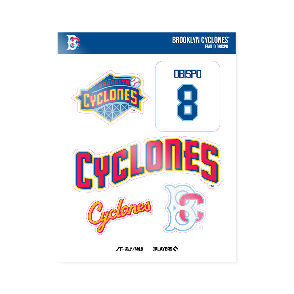 Brooklyn Cyclones - MILB Baseball : Emilio Obispo - Sticker Sheet-0