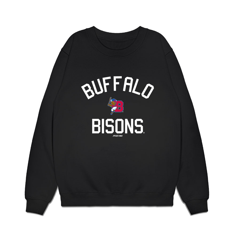 Buffalo Bisons - MILB Baseball : Daniel Guerra - Premium Crewneck Sweatshirt-0