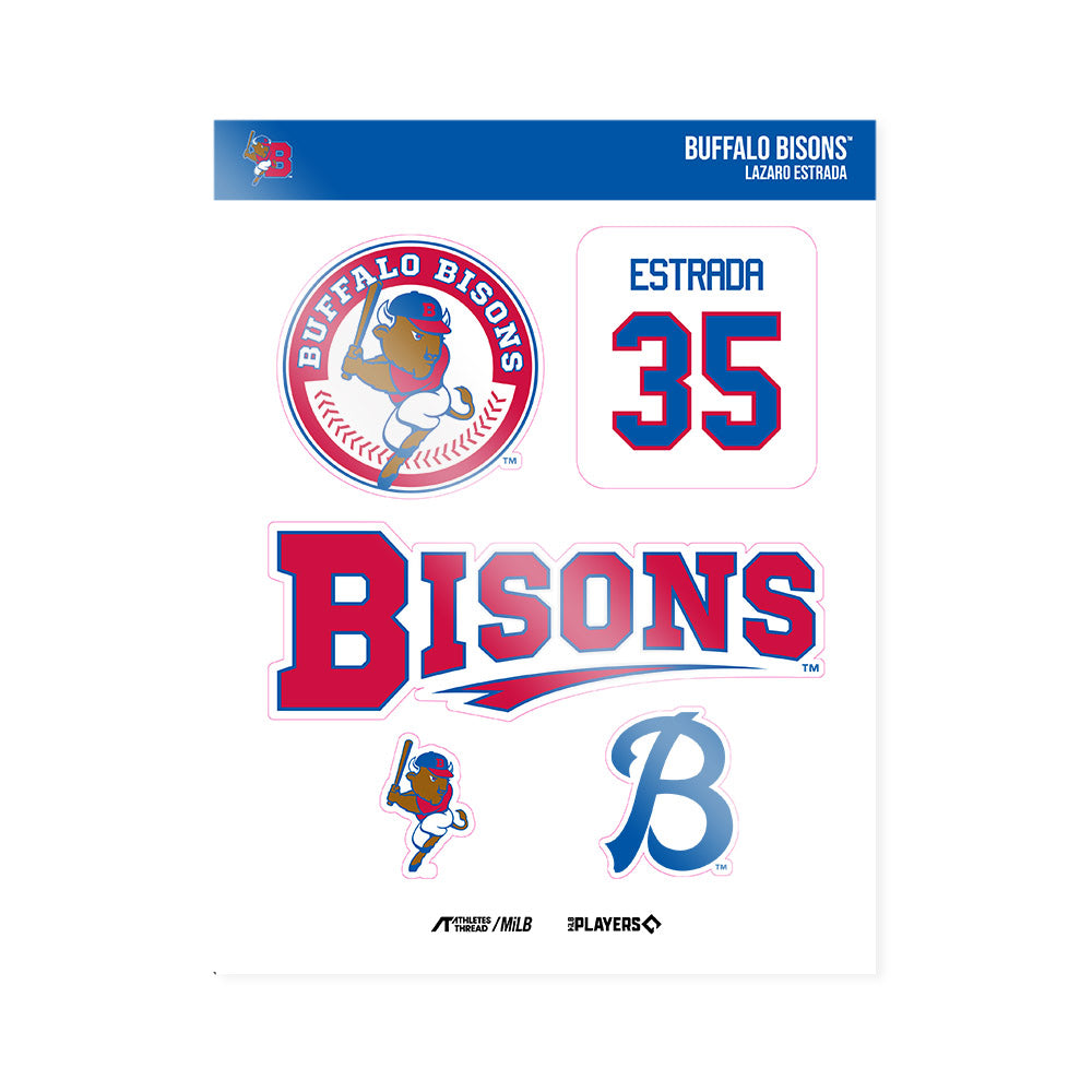 Buffalo Bisons - MILB Baseball : Lazaro Estrada - Sticker Sheet-0
