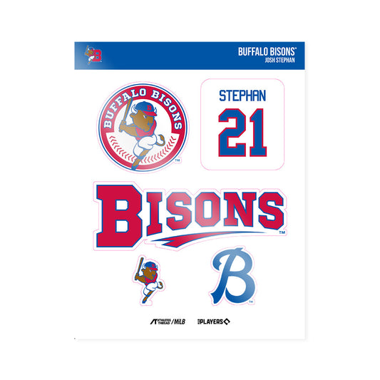Buffalo Bisons - MILB Baseball : Josh Stephan - Sticker Sheet-0