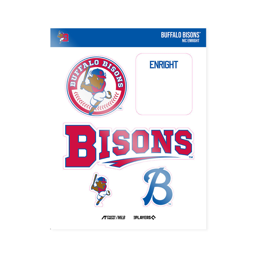 Buffalo Bisons - MILB Baseball : Nic Enright - Sticker Sheet-0