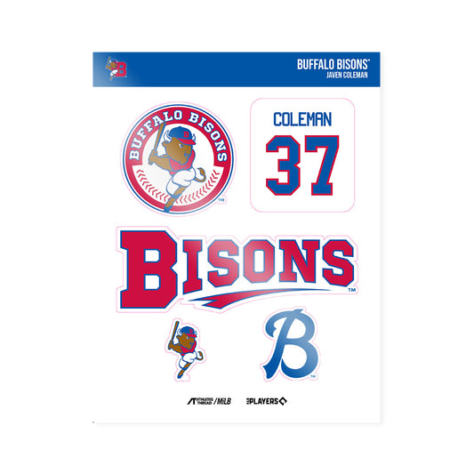 Buffalo Bisons - MILB Baseball : Javen Coleman - Sticker Sheet-0