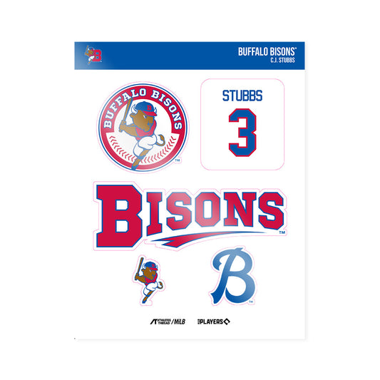 Buffalo Bisons - MILB Baseball : C.J. Stubbs - Sticker Sheet-0