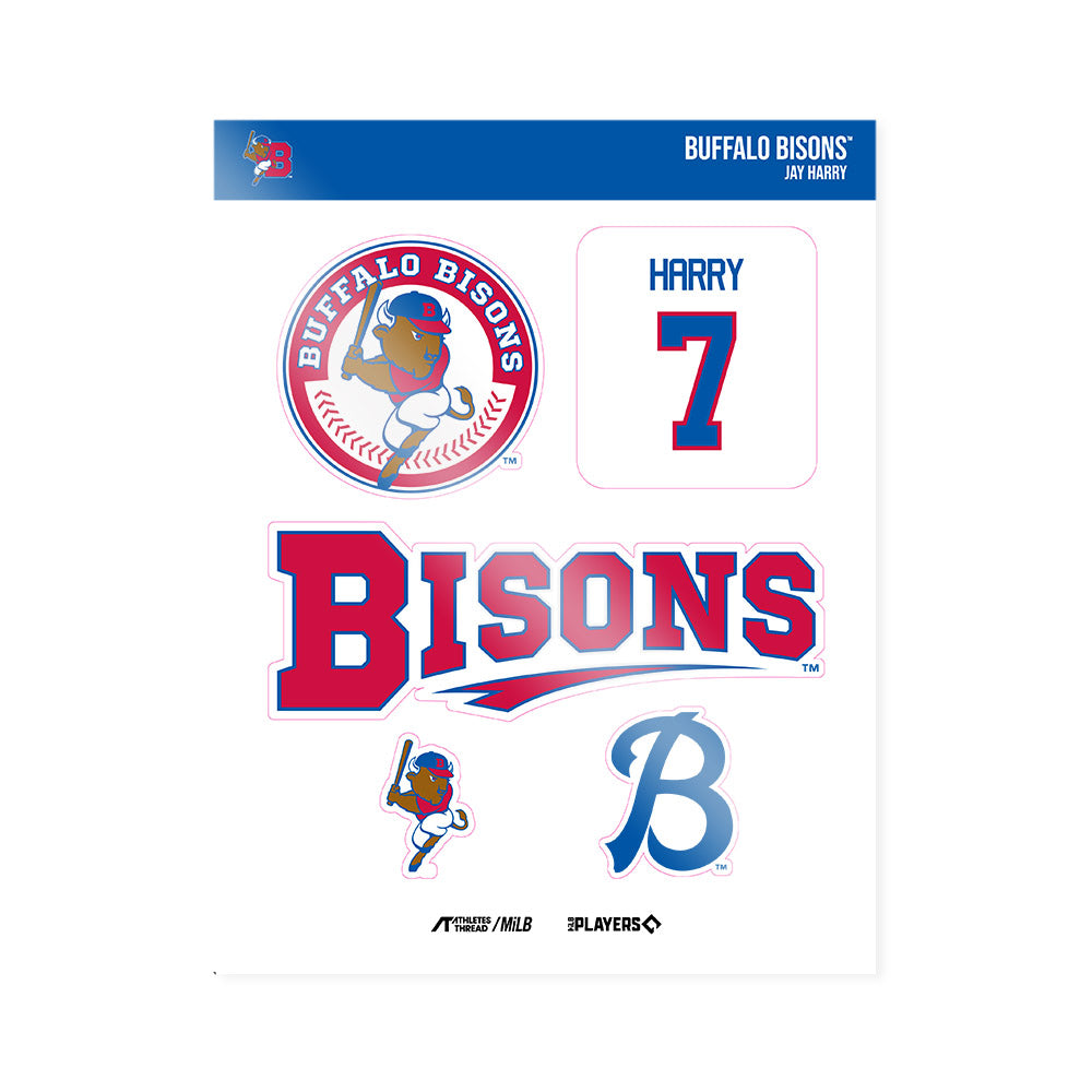 Buffalo Bisons - MILB Baseball : Jay Harry - Sticker Sheet-0