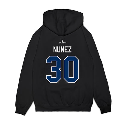 Cedar Rapids Kernels - MILB Baseball : Irvin Nunez - Premium Hooded Sweatshirt-1