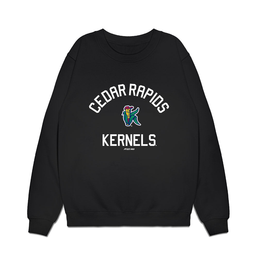 Cedar Rapids Kernels - MILB Baseball : Cesar Lares - Premium Crewneck Sweatshirt-0